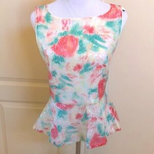 - Alice + Olivia sequined top
